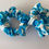 Thumbnail: 5 White Blue Floral Scrunchies