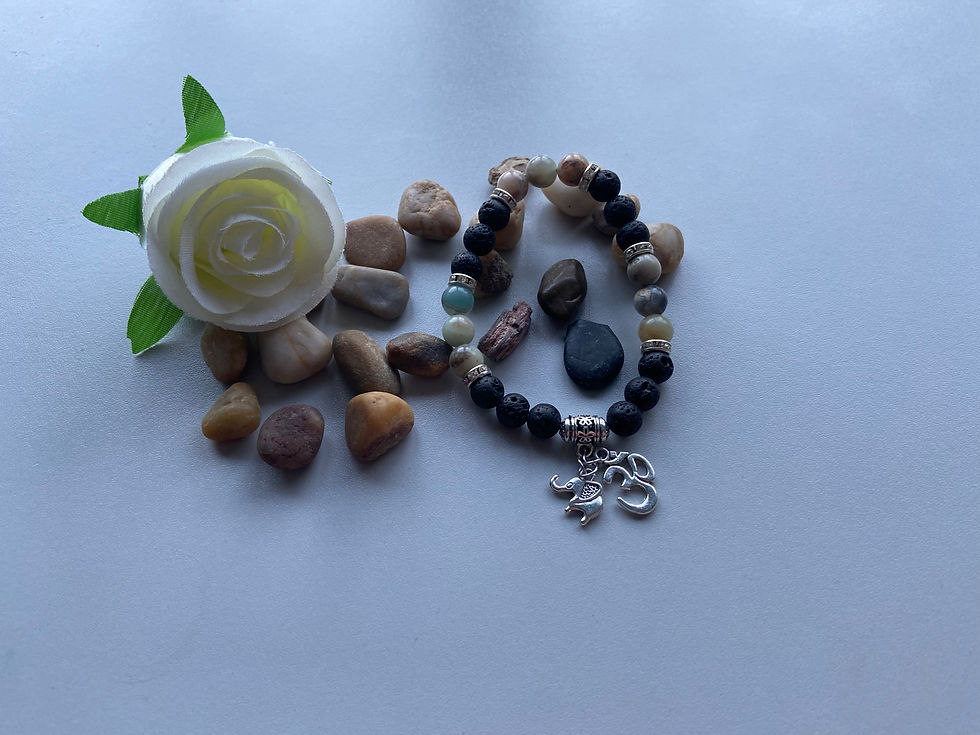 Thumbnail: Natural Gemstone Crystal Chakra Beads Bracelet