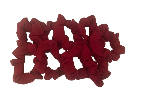 Thumbnail: Dark Red Plain Scrunchies