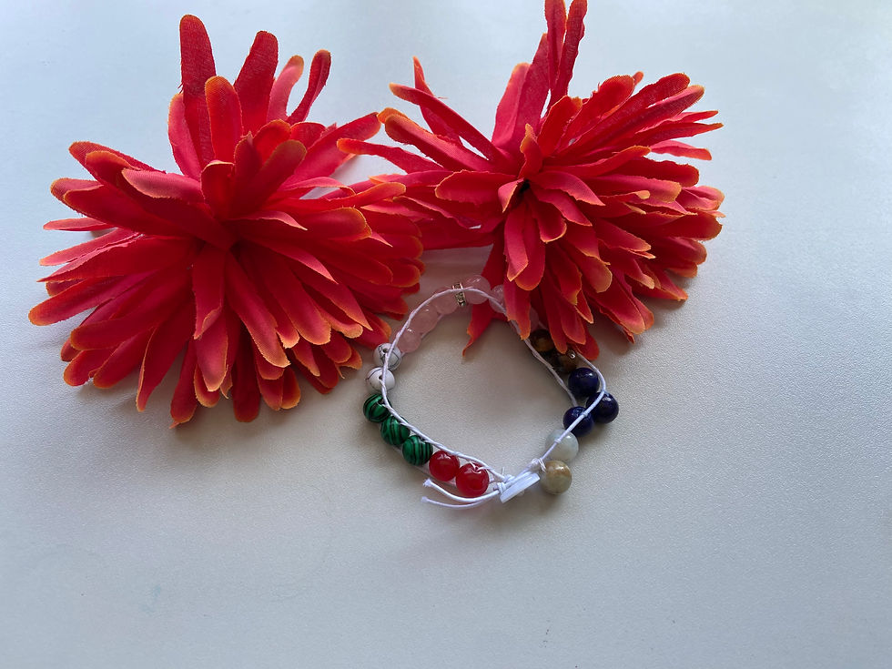 Thumbnail: Natural Gemstone Crystal Chakra Beads Bracelet