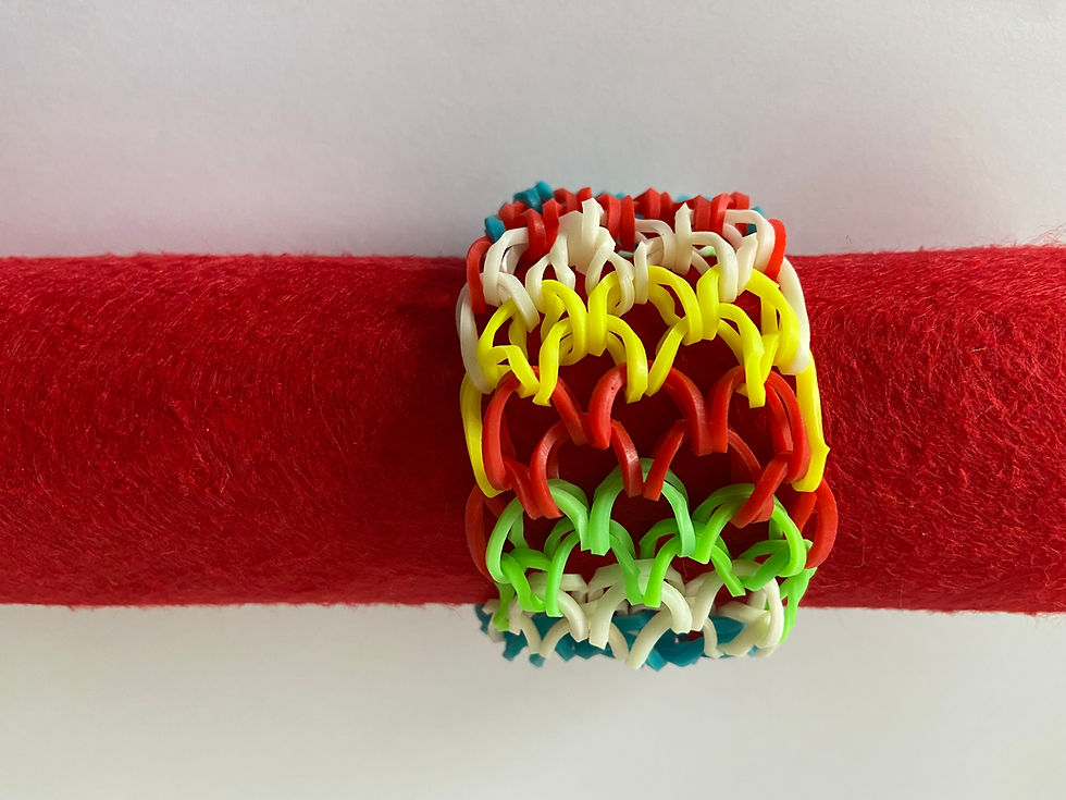 Thumbnail: 8 Multicolored Rubber Band Bracelet