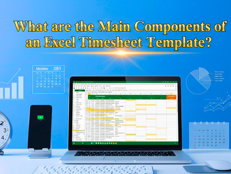 What are the main components of an Excel timesheet template?