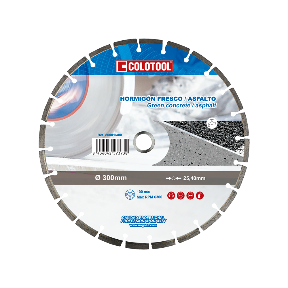 Disco de corte para betão fresco / asfalto Ø300/350