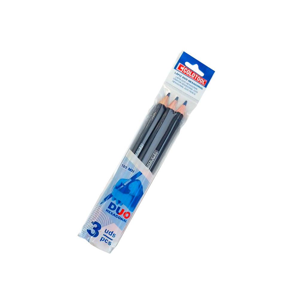 Lápiz DUO hexagonal (Bolsa de 3 uds.)