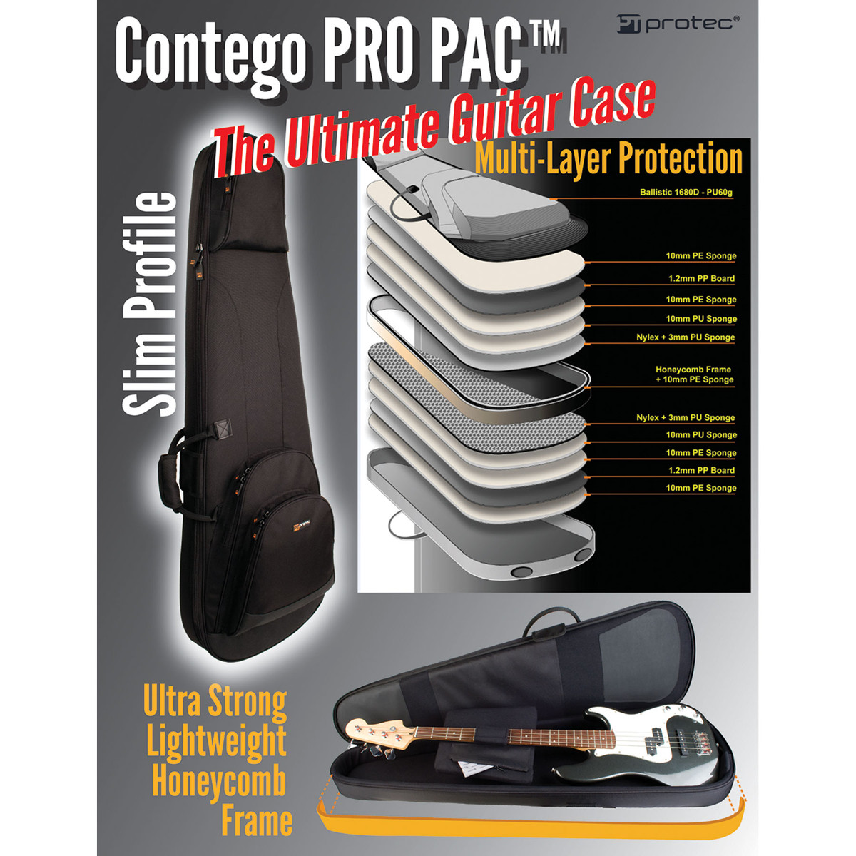 PROTEC Bass Guitar Case PRO PAC, Contego 2022 soundo michi