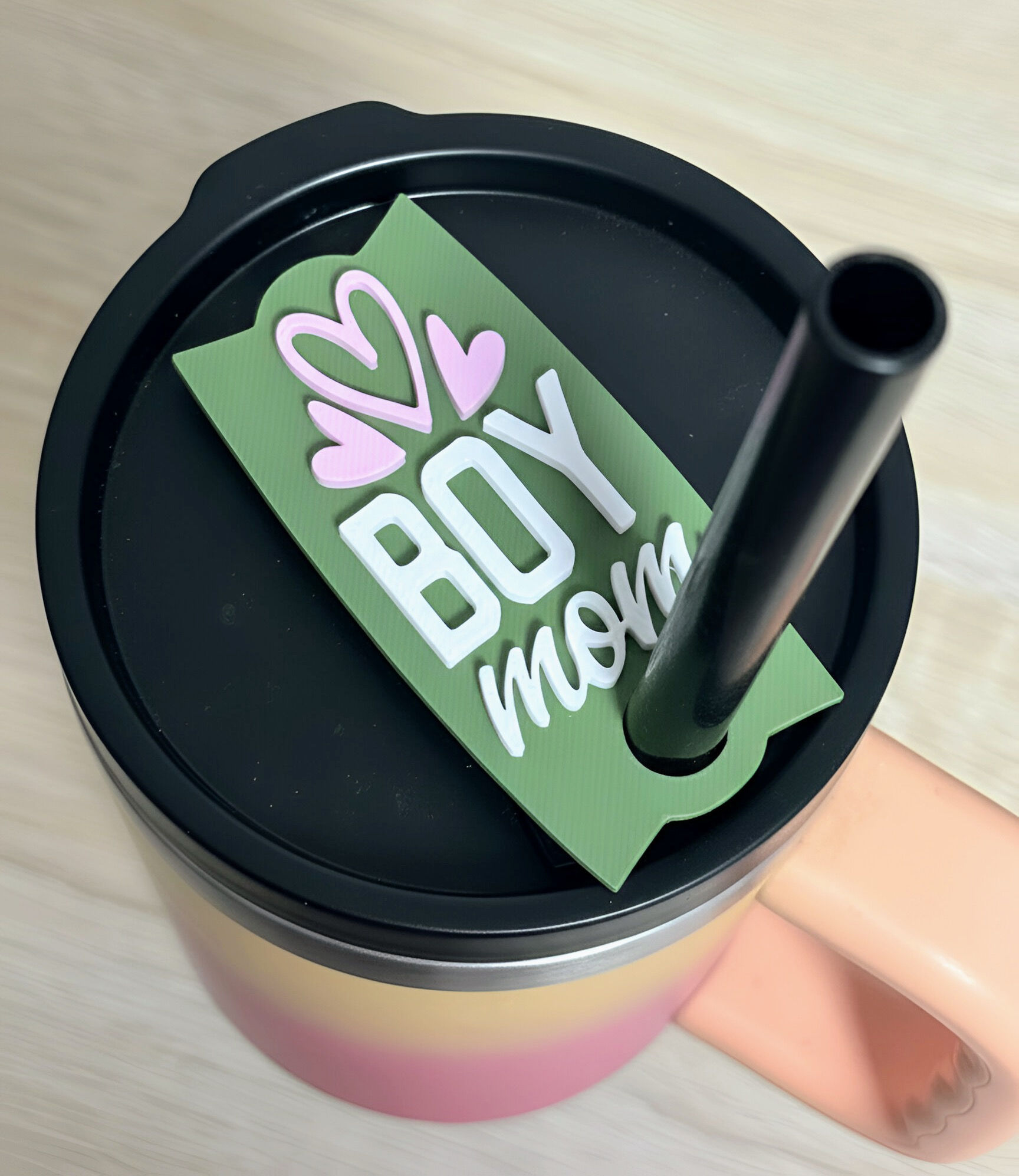 Boy Mom 44oz lid topper