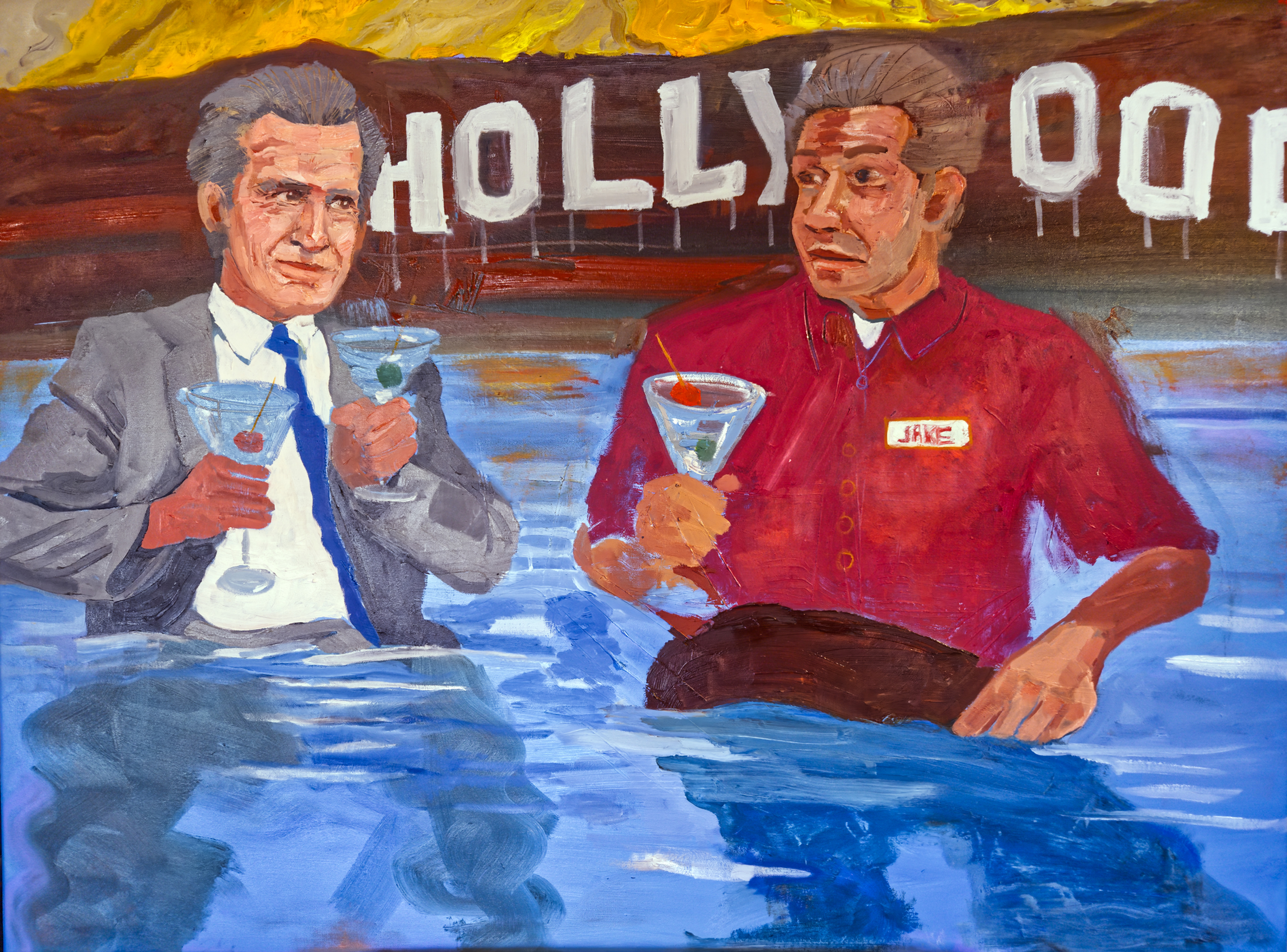 Double-Fisting it in the Pool with Jake