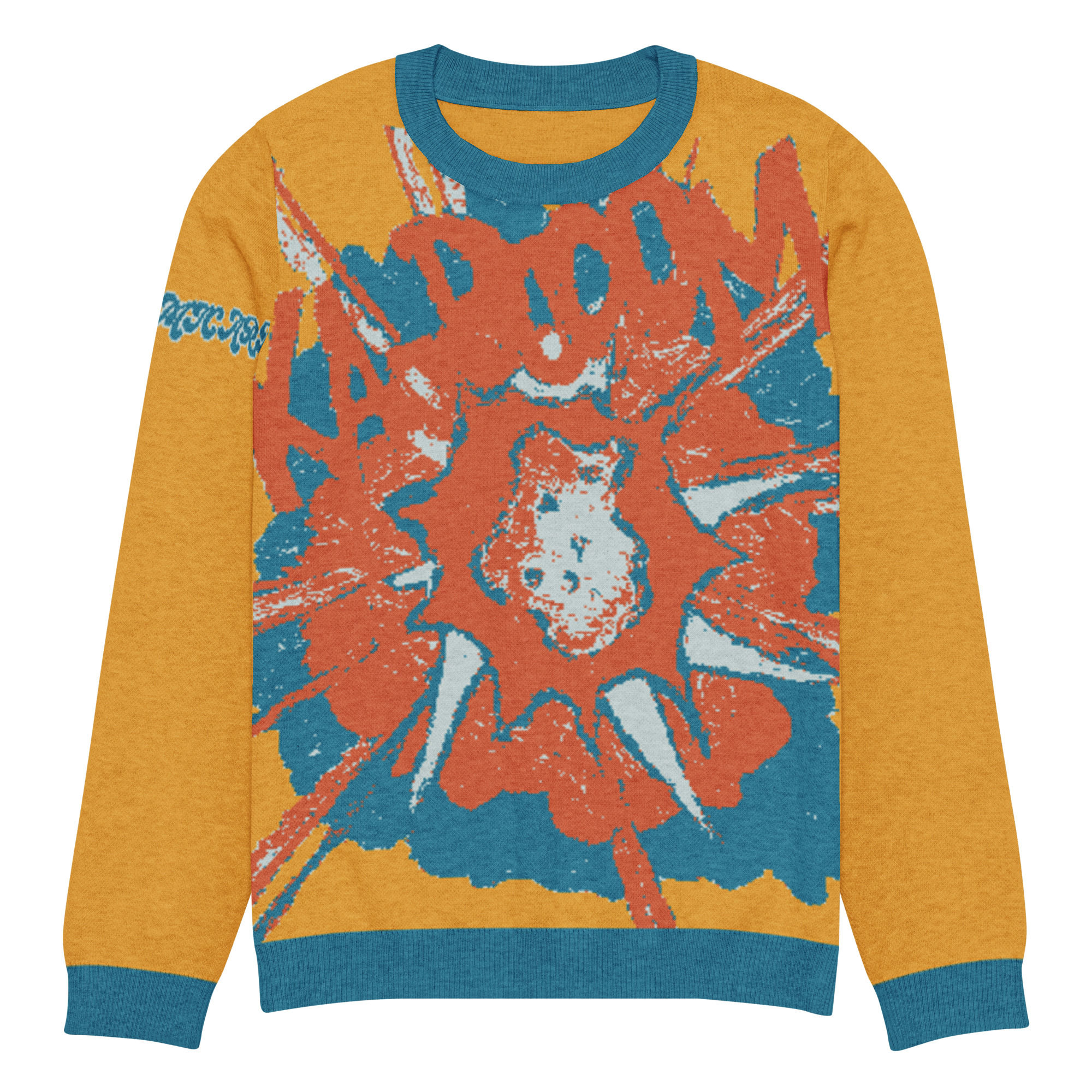 Knitted crew neck sweater