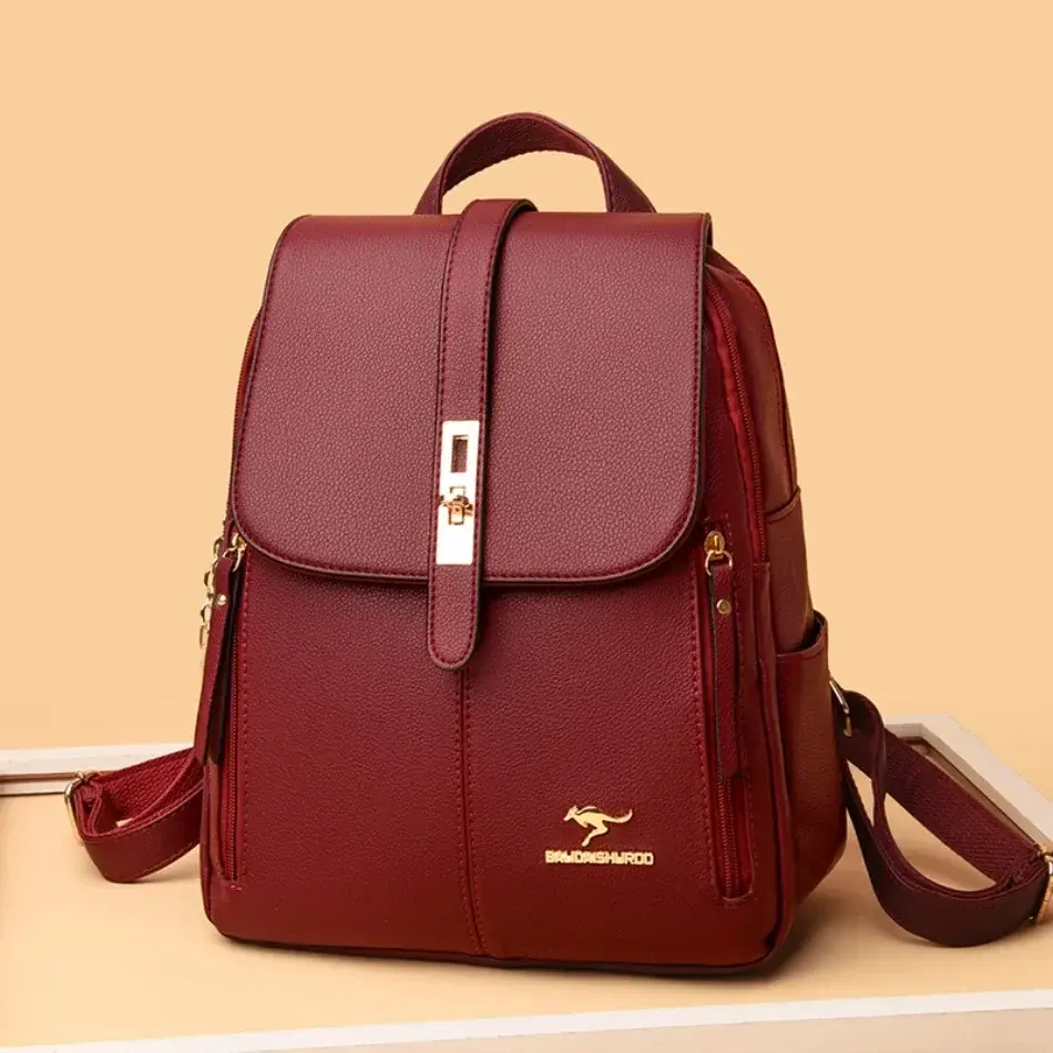 Thumbnail: LuxeCarry™ Women’s Premium Leather Backpack