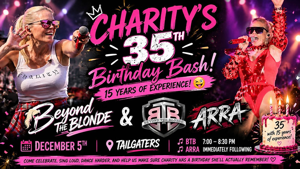 Volume 51: BEYOND THE BLONDE + ARRA — CHARITY’S BIRTHDAY SHOW!