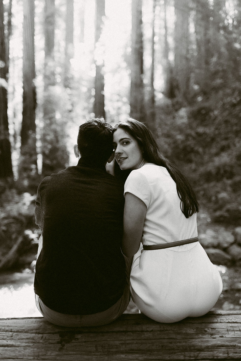 Adventurous Engagement Photos in the Redwood Forest