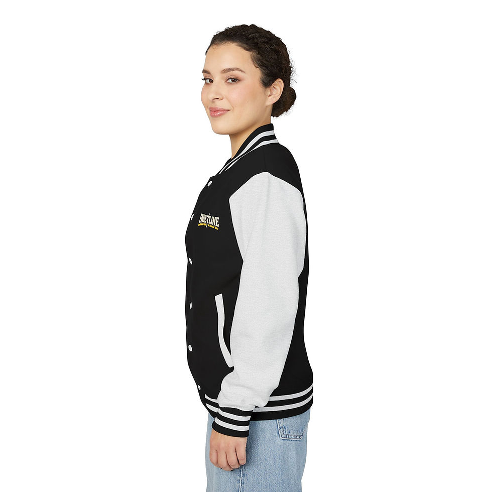 Thumbnail: Fault Line Letterman Jacket — Retro Rock Varsity Jacket