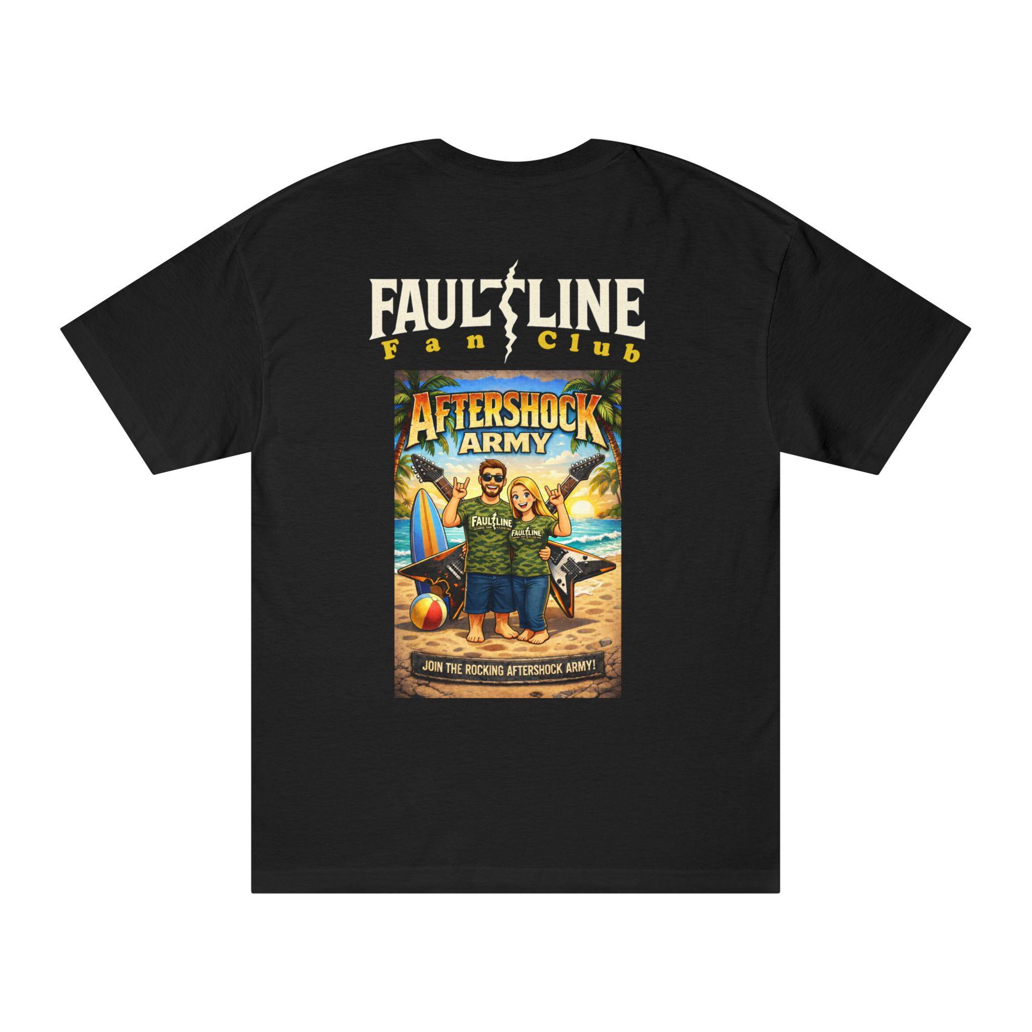 Faultline Aftershock Army Tee w/QR Code