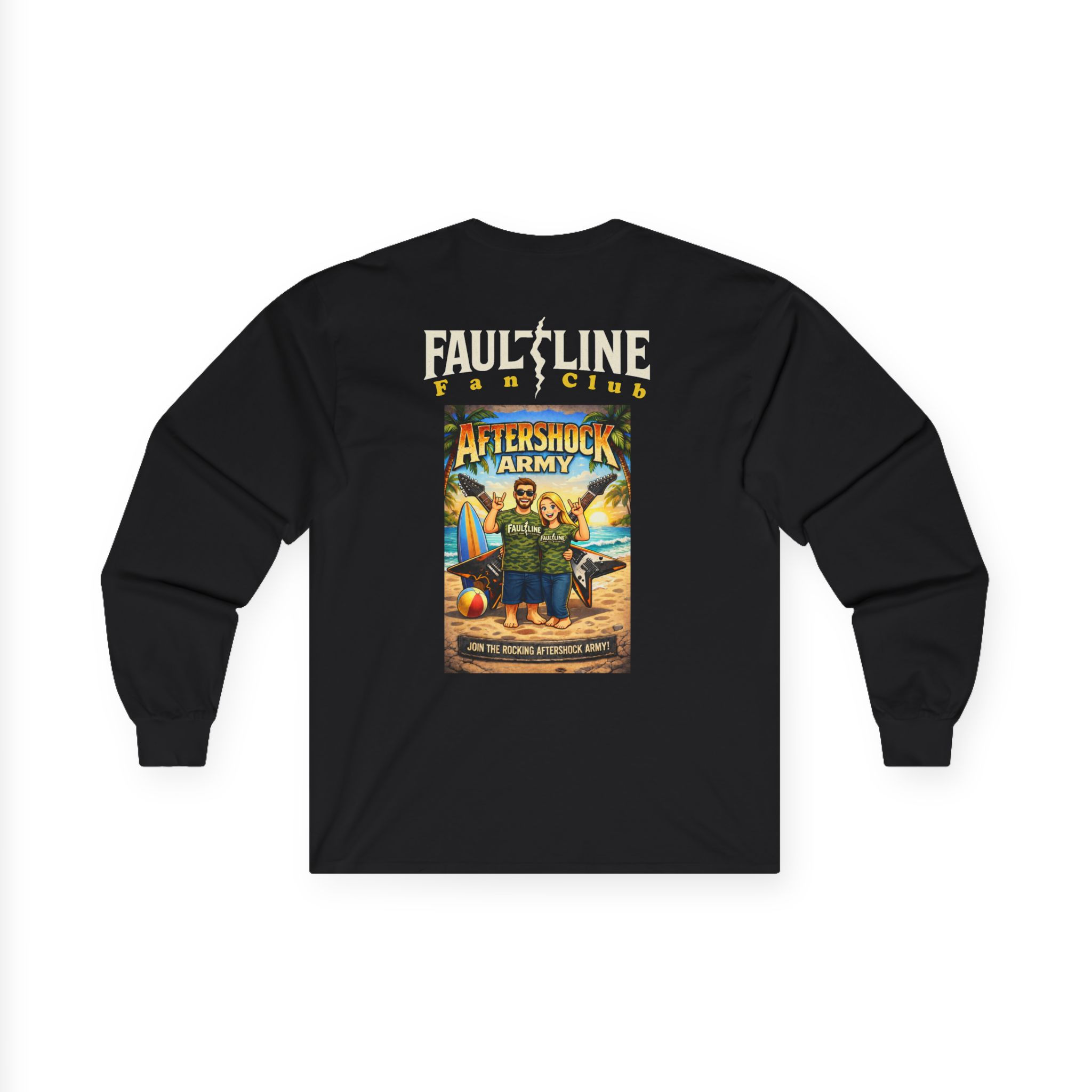 Faultline Aftershock Army Long Sleeve Tee w/QR Code