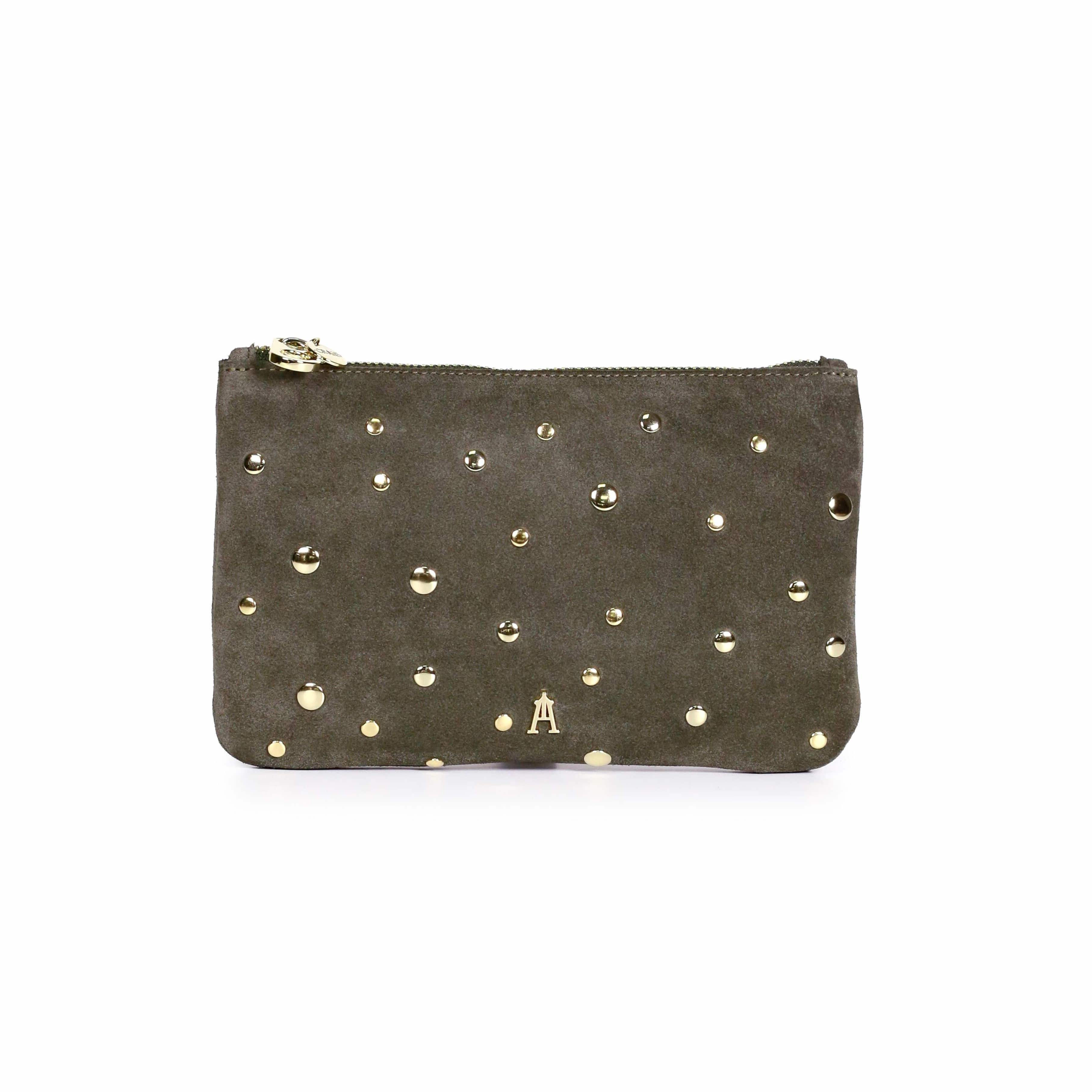 Petite Pochette Stud Daim Caribou CRAIE
