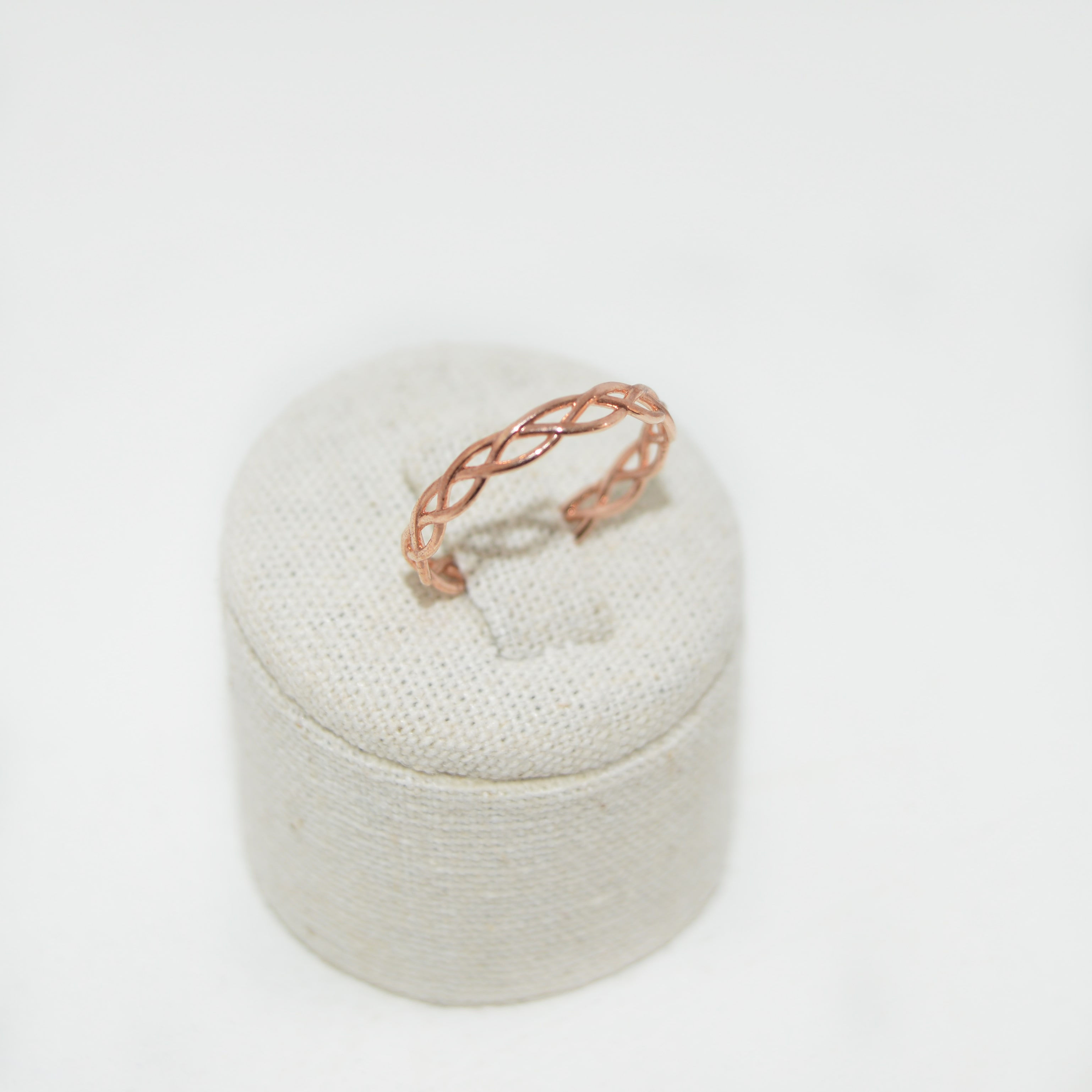 Bague rose dorée - Tressia