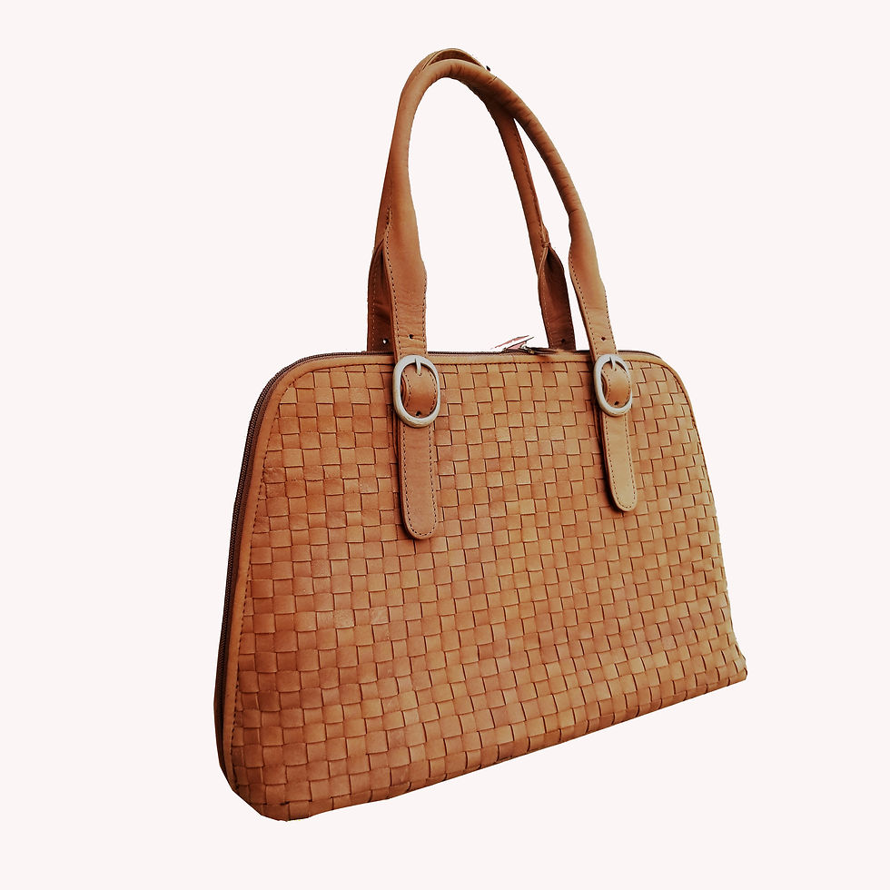 Thumbnail: W SBH 17-002 - Leather hand-woven, zip round underarm Dome