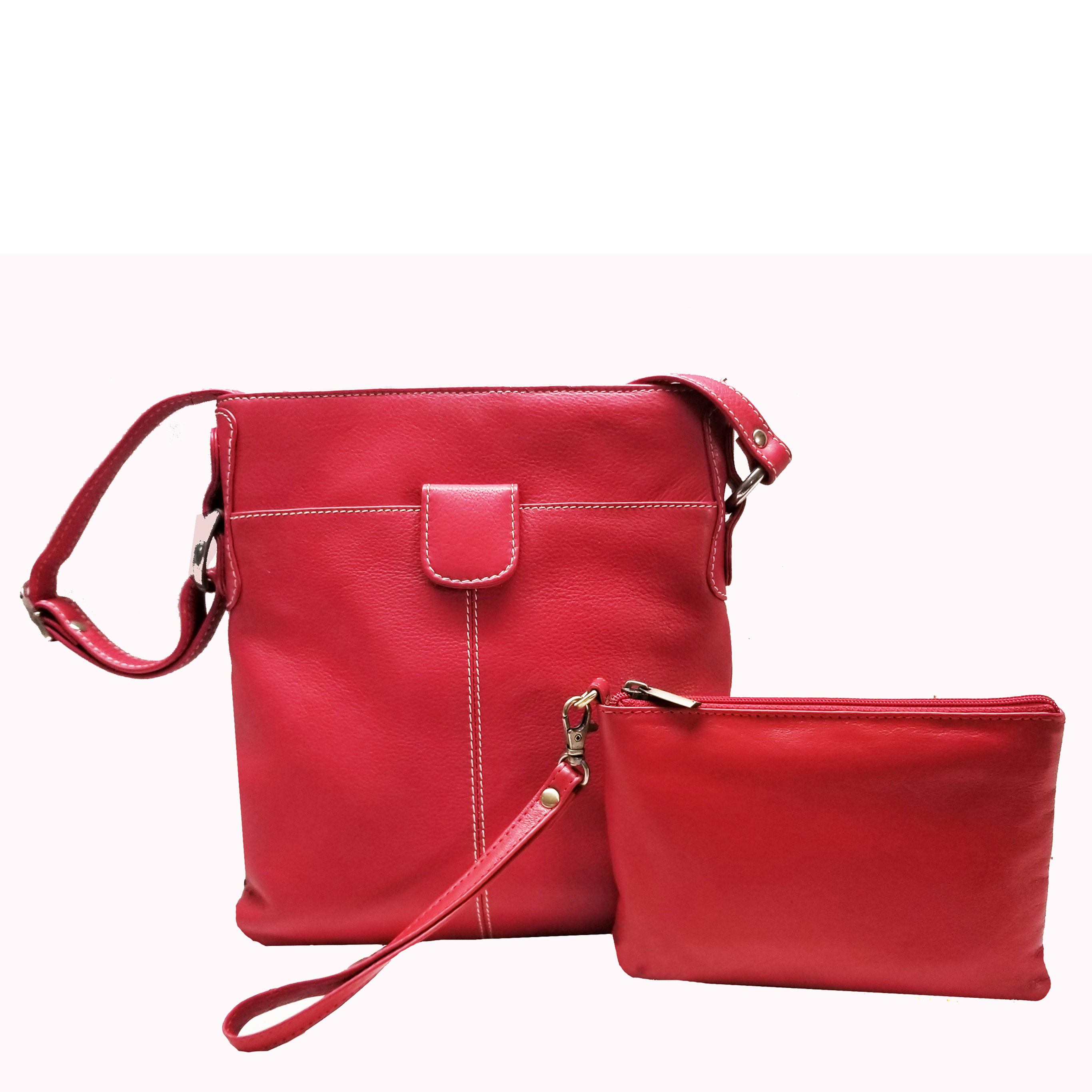 NDM 52907, Leather compartment cross body bag