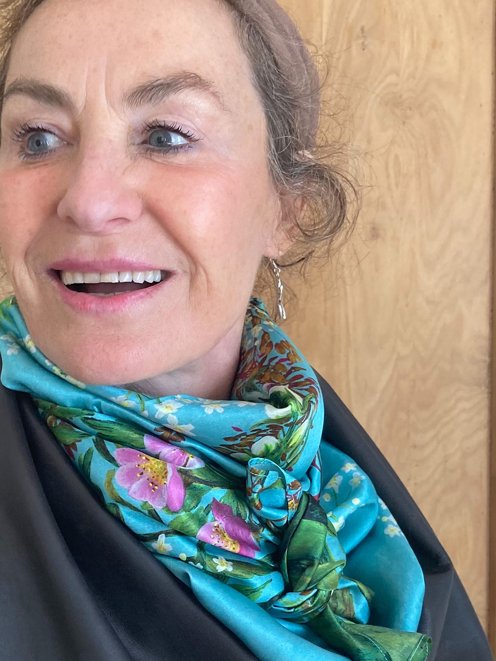 Thumbnail: SCARF. (Aqua) HAPPY DAYS. Spring Tonic Collection