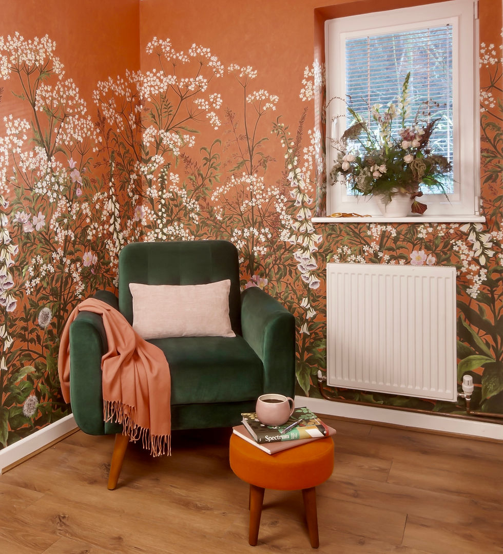 orange wildflower wallpaper