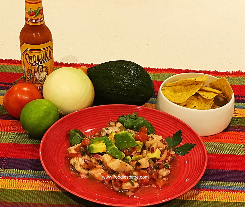 Ceviche Acapulco style @www.foodiespage.com