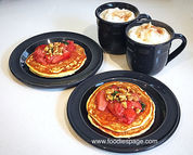 Ricotta Pancakes with strawberry sauce!