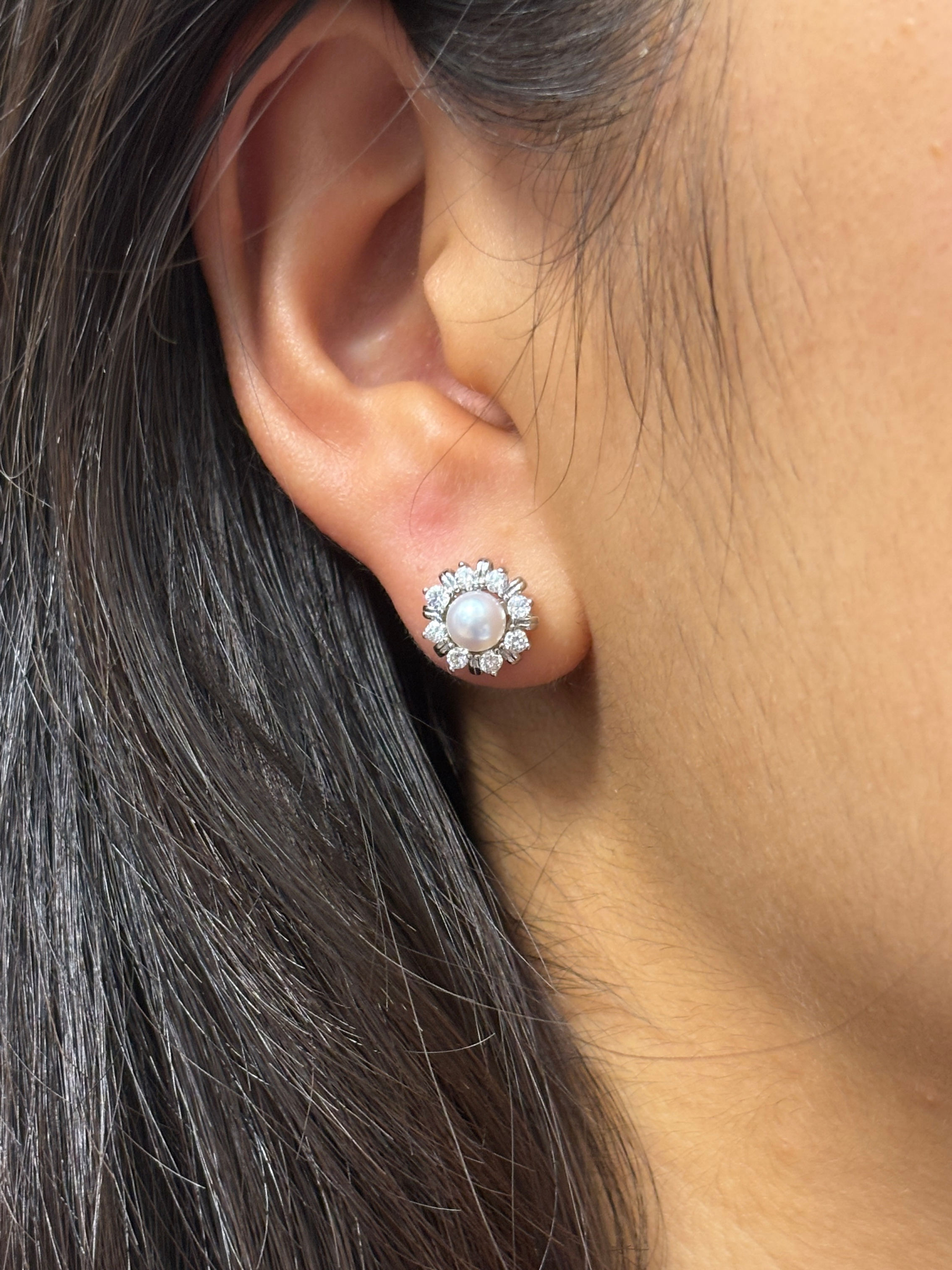 Sunflower Akoya 925 Silver Earrings 🌻Akoya太陽花925銀珍珠耳環