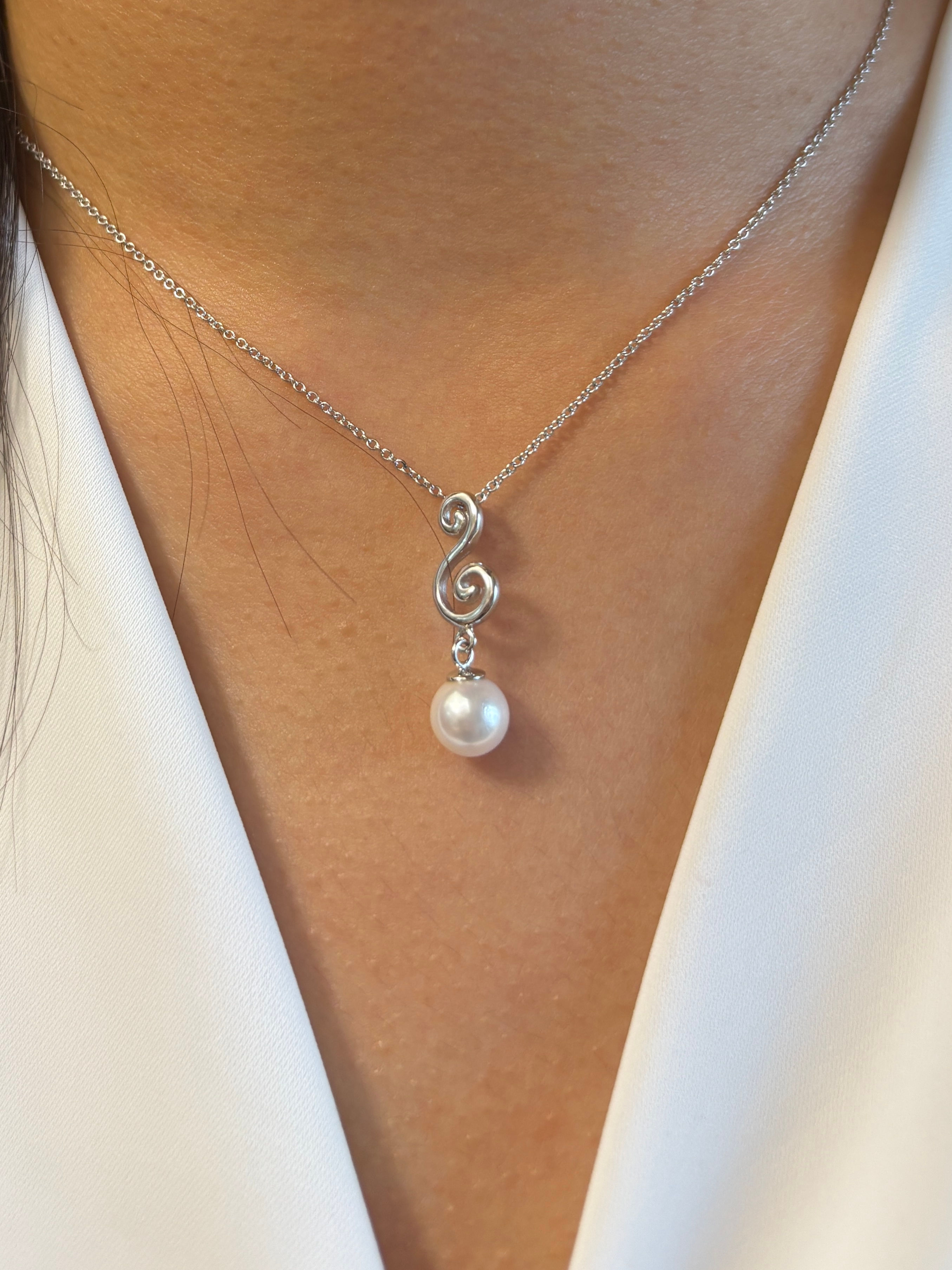 Swirl Akoya Pearl Pendant / Earrings 旋渦akoya珍珠吊墜/耳環