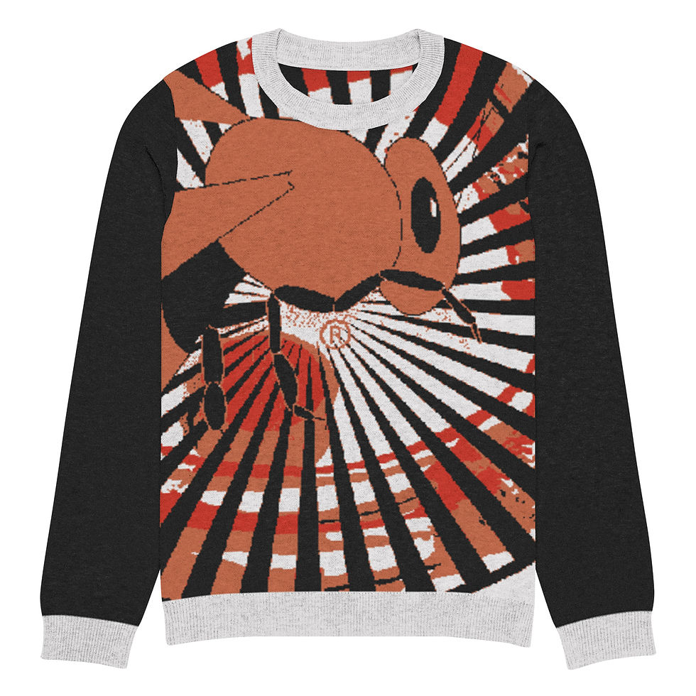 Knitted crew neck sweater