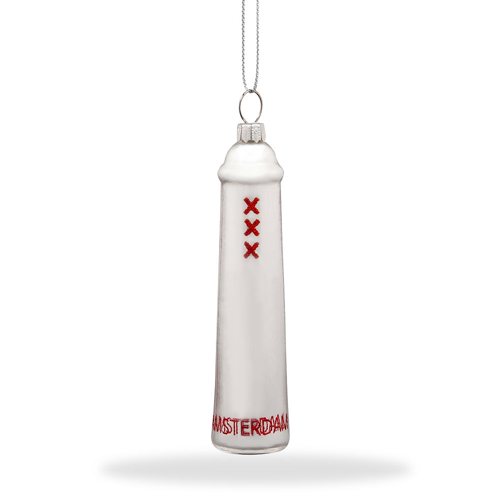 Kerstbal Amsterdammertje zilver