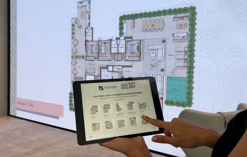 Tablet e led interativos 