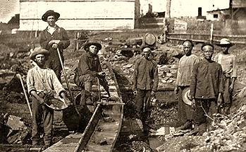 gold and silver miners at the comstock lode