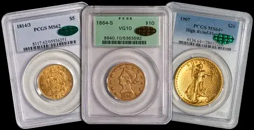 slabs of rare coins