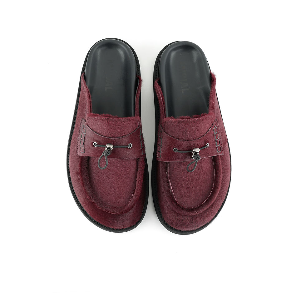 Miniatura: Stoney mule in bordeaux calf hair