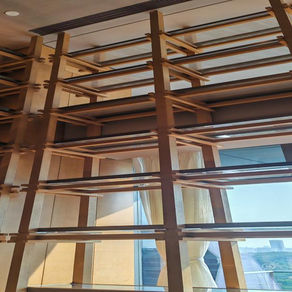 Aluminium timber louvres and screening facade supplied for a builder by SupplyNet