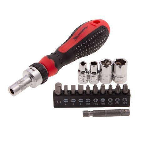 MTX Jogo de Chave Reversível C/Bits e Soquetes 16pçs