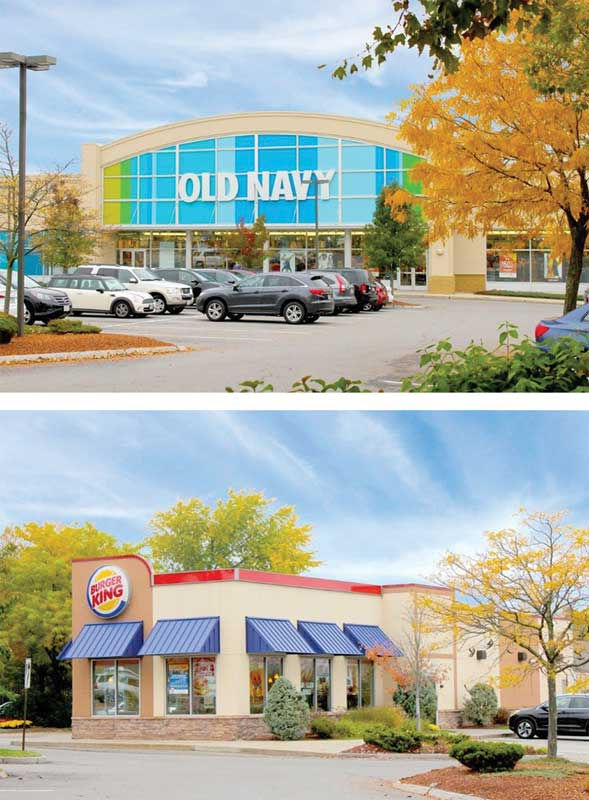 Old Navy and Burger King in Nashua, NH