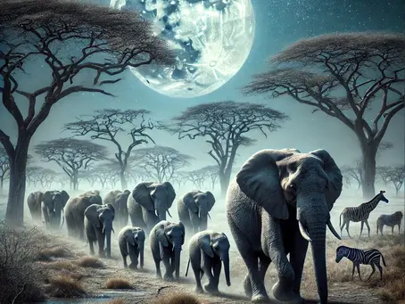 Os Elefantes Elegantes e Resilientes da Savana Angolana
