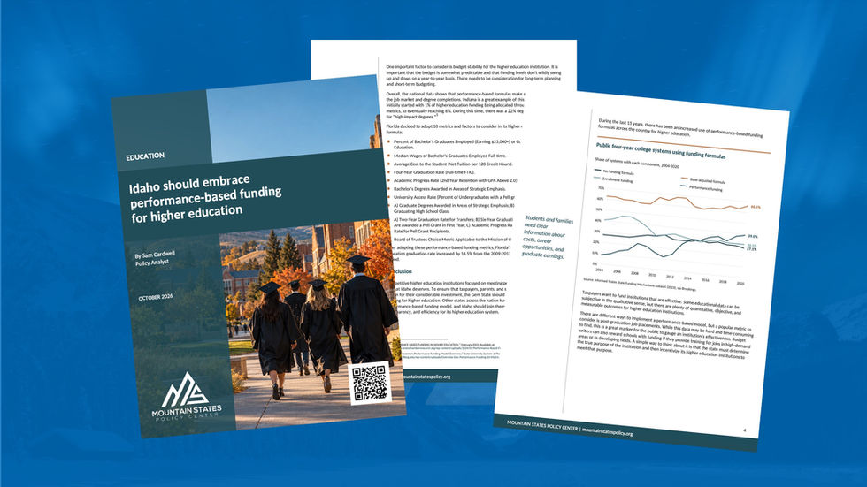 New Study: Idaho should fund higher education based on results, not enrollment