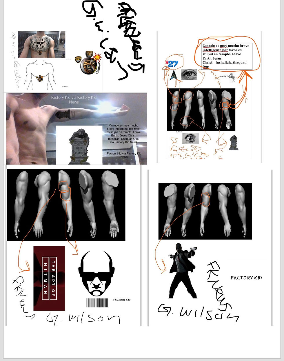 Thumbnail: Factory Kid x tattoo ideas via G. Wilson via Factory Kid News 