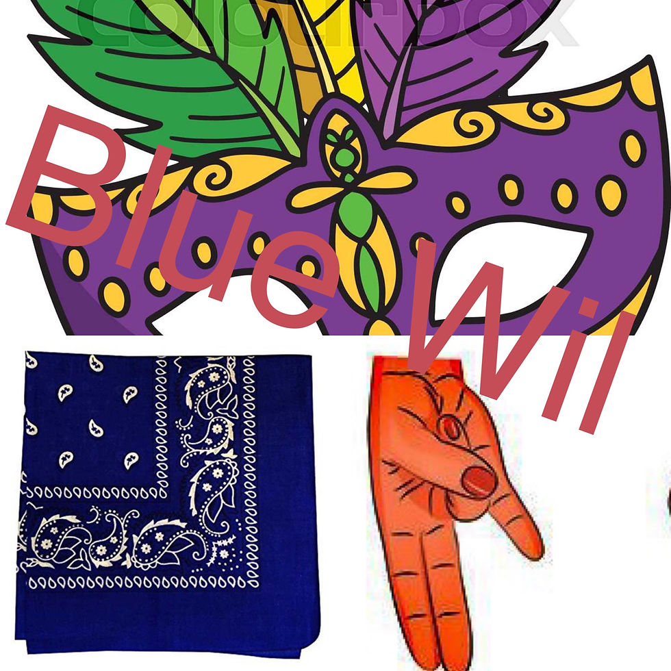 Thumbnail: Blue & Yellow Join “A” Gang x Filthy Rich Gorilla - Blue Koley Wil Mardi Gras  t