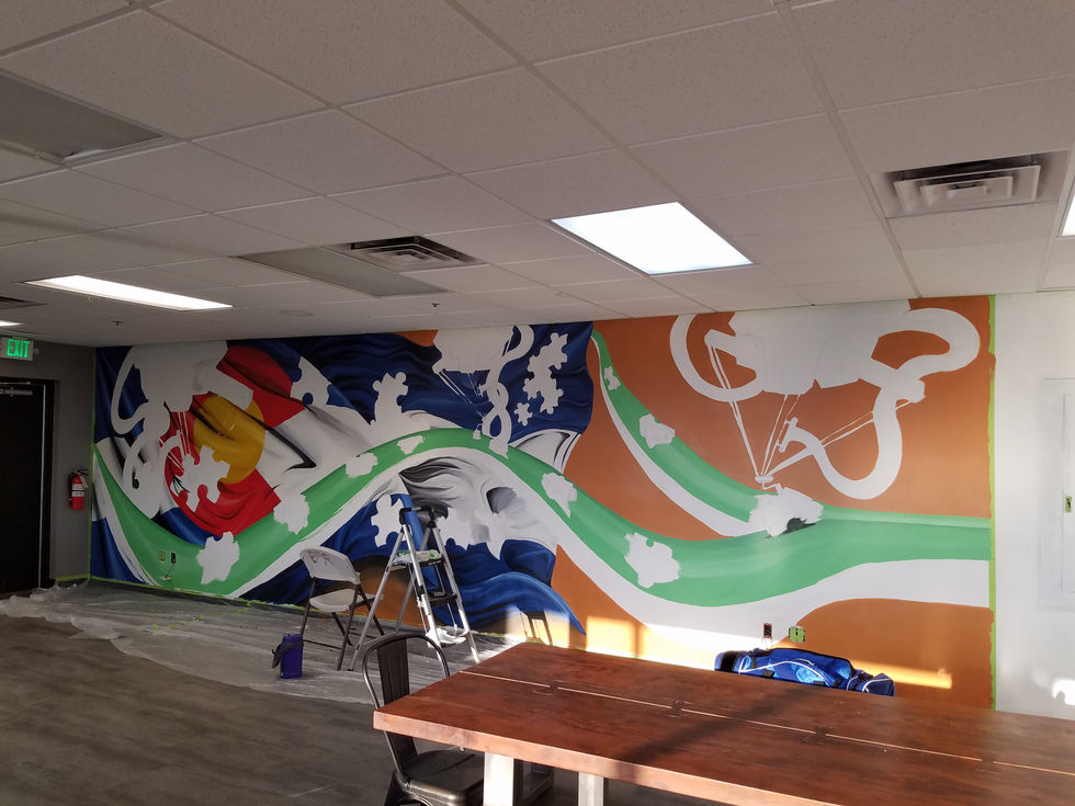 BPA Mural - Progress Image about 40% complete