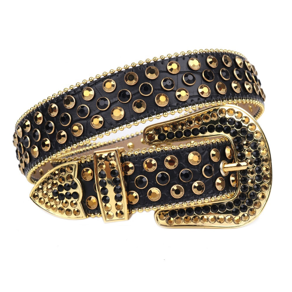 镶钻腰带 闪亮黑金镶钻腰带
