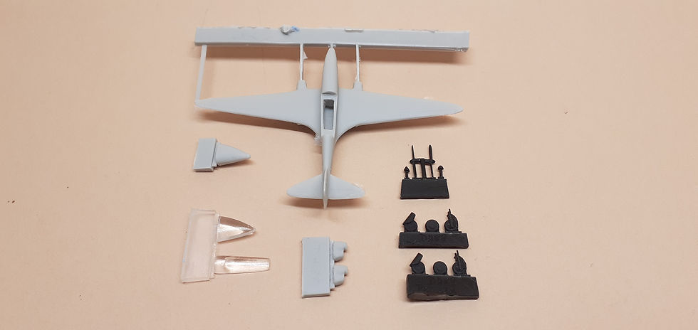 Thumbnail: Air-Craft Models AC144001, De Havilland DH.88 Comet, this resin kit in 1/144th scale features 3 aircraft in the 1934 air race