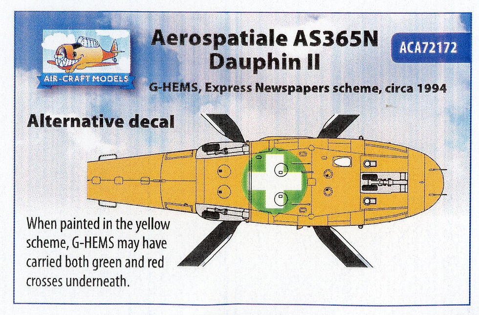 Thumbnail: Air-Craft Models ACA72172, Eurocopter AS365N Dauphin II, G-HEMS, London Air Ambulance in Express Newspapers scheme, a resin u