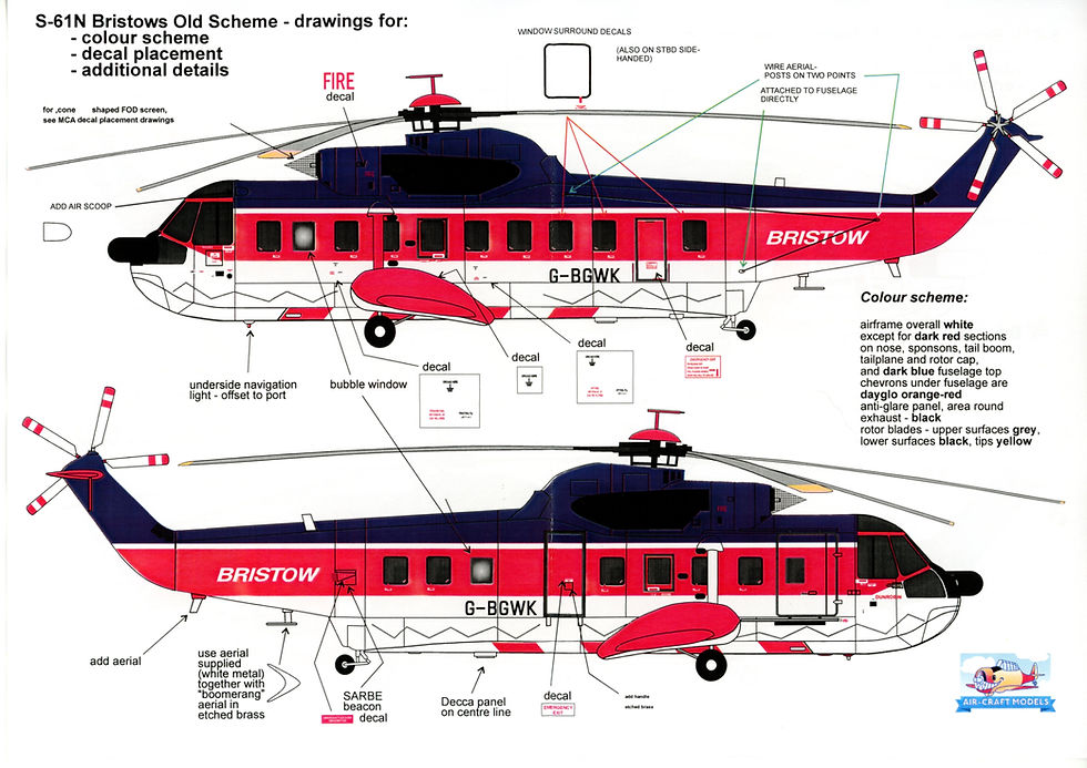 Thumbnail: Air-Craft Models AC72053, the Sikorsky S-61N in service with H.M. Coast Guard and Bristow Helicopters. A multi-media resin ki