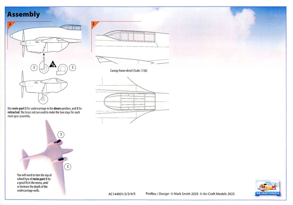 Thumbnail: Air-Craft Models AC144004, DH.88 Comet, 1st flight & RAF markings, a resin kit in 1/144th scale.
