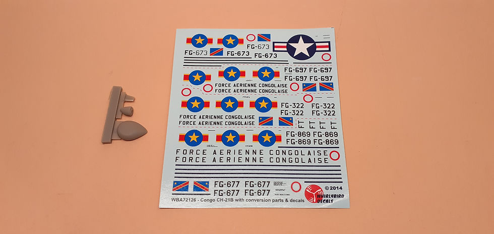 Air-Craft Models ACA72126 Piasecki / Vertol CH-21B Congolese Air Force accessory set 1/72.