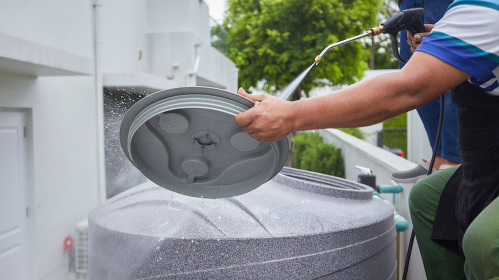 ล้างถังพักน้ำ