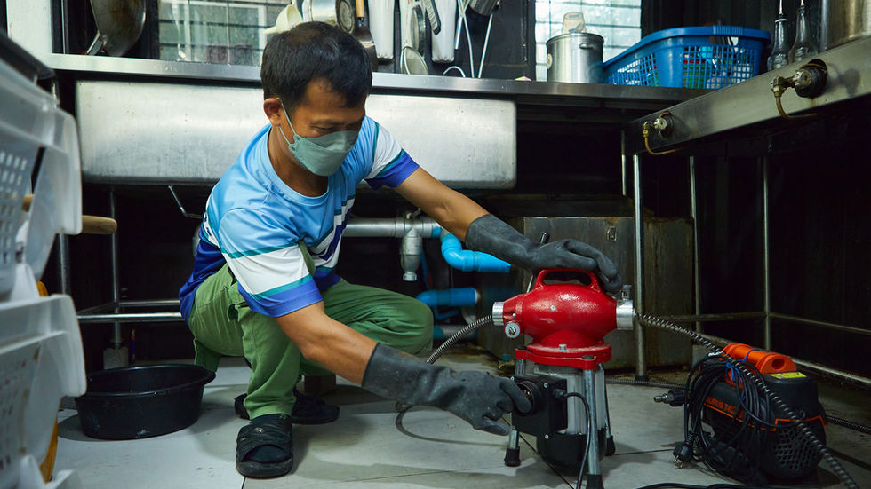 ซิงค์ล้างจานอุดตัน